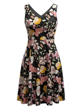 Eva Rose Misses Dress Vintage Floral Size Medium